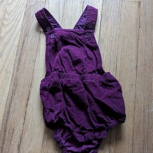 Plum Corduroy Romper